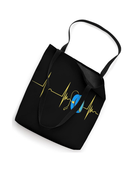 Bolsa Tote Yo-Yo Latido EKG 40.64 cm con Asas de Algodón