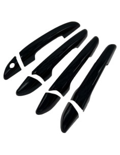 Cubierta de Manija de Puerta S SIZVER Negra Brillante para Sonata 2015-2019