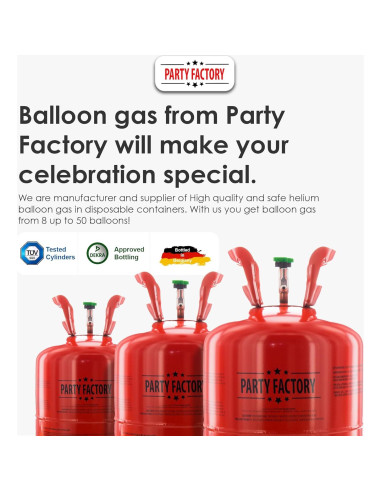 Tanque de Helio Party Factory 14.1 pies para 50 Globos