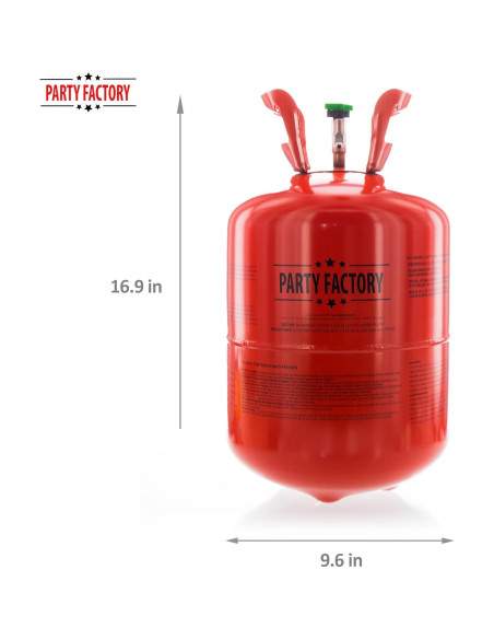 Tanque de Helio Party Factory 14.1 pies para 50 Globos