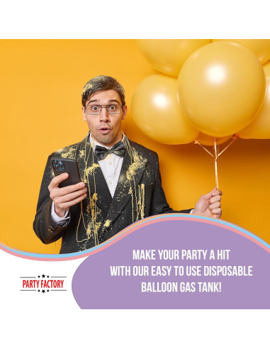 Tanque de Helio Party Factory 14.1 pies para 50 Globos