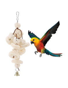 Juguete colgante para loro Loofah 27x14 cm - TOPINCN