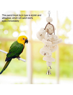 Juguete colgante para loro Loofah 27x14 cm - TOPINCN 2
