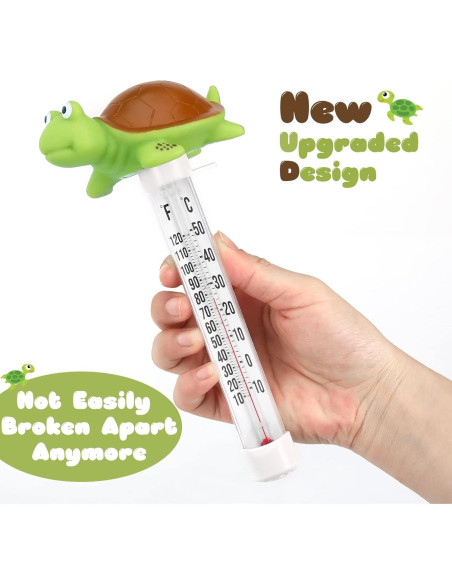 Termómetro de Piscina Flotante Inpool Tortuga - Pantalla Grande