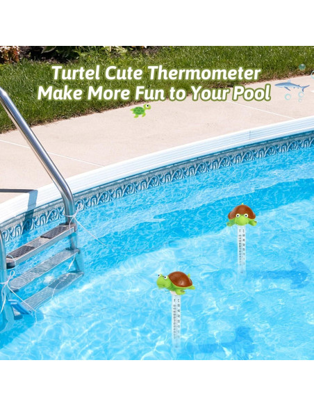 Termómetro de Piscina Flotante Inpool Tortuga - Pantalla Grande