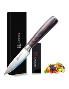 Cuchillo de Pelar PAUDIN 8.89 cm Acero Inoxidable Mango Pakkawood