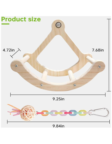 Juguete Colgante para Aves XINGLE - Parque Infantil 22.8x17.8cm