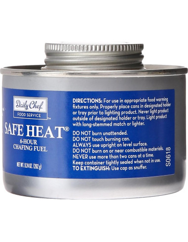 Combustible para bandejas de horno Daily Chef Safe Heat 12 latas