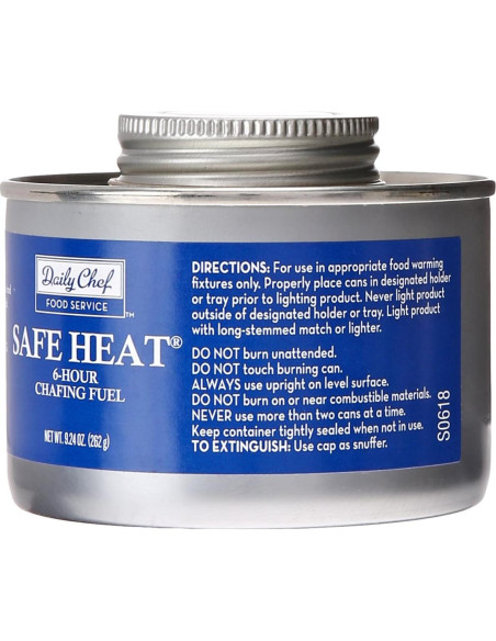 Combustible para bandejas de horno Daily Chef Safe Heat 12 latas