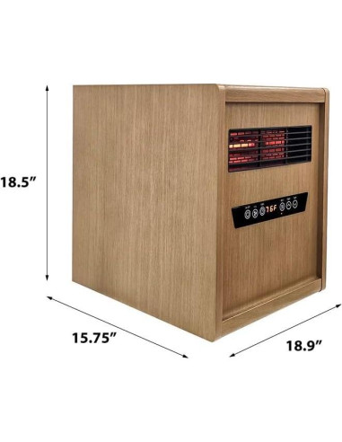 Calentador de espacio portátil Modern Ember 1500W con control remoto