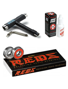 Rodamientos de Patín Bones Reds + Crema de Velocidad - 8 Piezas