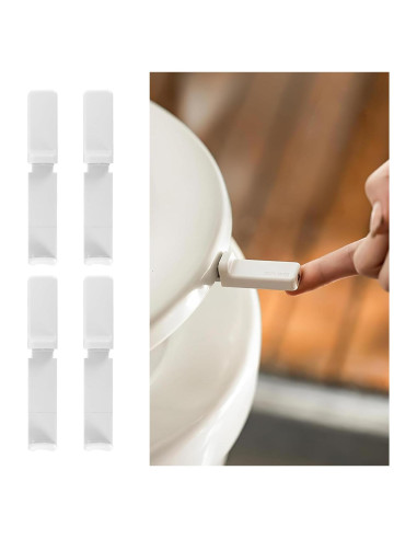 Mango Elevador de Asiento de Inodoro Adorila 4 Piezas Blanco
