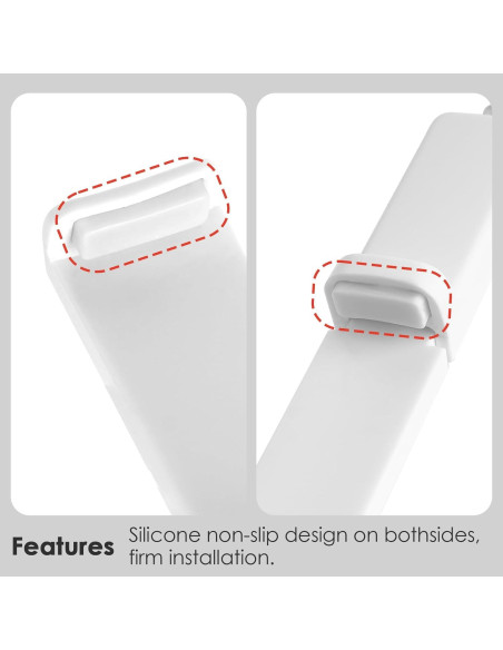 Mango Elevador de Asiento de Inodoro Adorila 4 Piezas Blanco