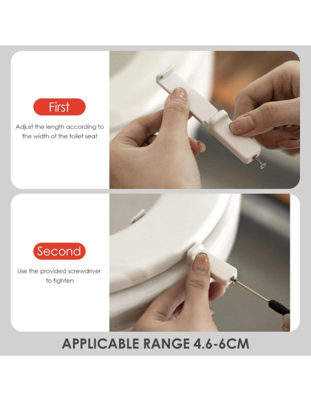 Mango Elevador de Asiento de Inodoro Adorila 4 Piezas Blanco