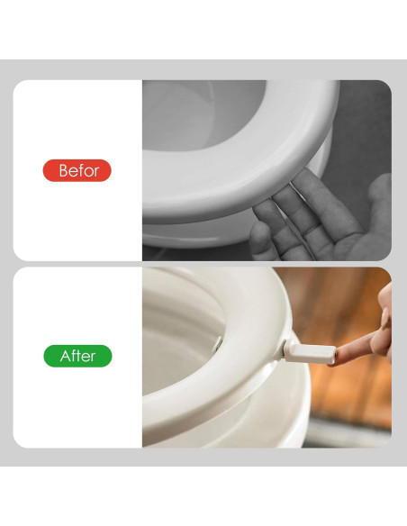 Mango Elevador de Asiento de Inodoro Adorila 4 Piezas Blanco