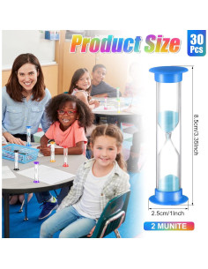 Reloj de Arena Multicolor Geelin 24 Pcs 2 Minutos 2