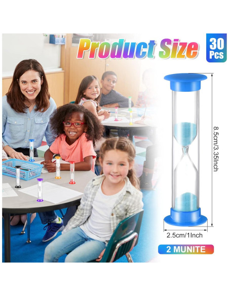 Reloj de Arena Multicolor Geelin 24 Pcs 2 Minutos