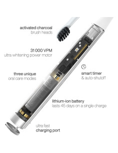 Cepillo de Dientes Eléctrico AquaSonic Pulse - Blanqueamiento Carbón Activado - 3 Modos 2