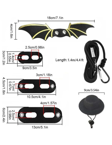 Arnés Ajustable para Lagarto Dragón Barbudo DONGKER - 3 Tamaños