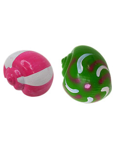 Conchas de Cangrejo Ermitaño Pintadas a Mano Needzo - 5.08 cm, Paquete de 2