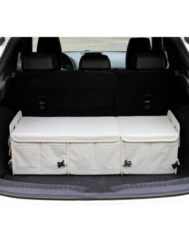 Organizador de Maletero AOKJOY XL Plegable Beige Multi Compartimentos