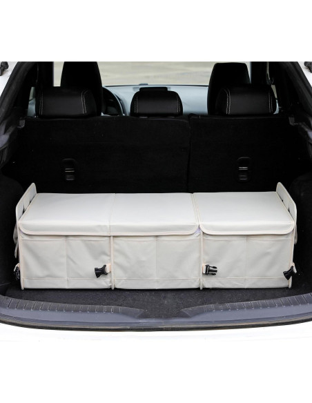 Organizador de Maletero AOKJOY XL Plegable Beige Multi Compartimentos