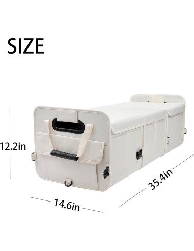 Organizador de Maletero AOKJOY XL Plegable Beige Multi Compartimentos