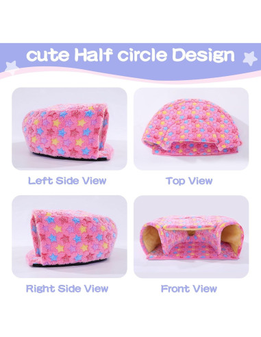 Accesorios para Cobayas MABOZOO - 2 Camas y Túnel Rosa L