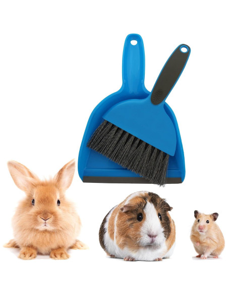 Juego de Limpieza para Jaulas de Mascotas - 2 Recogedores y Cepillos