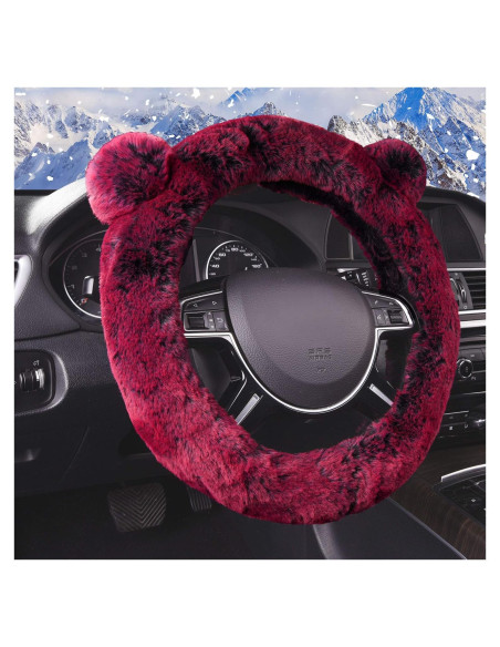 Cubierta de Volante de Peluche FH Group Koala Burdeos Universal