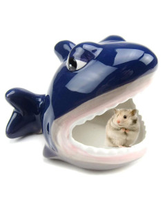 Casa de Hámster Cerámica Tiburón 13.3x10 cm Refugio Nido