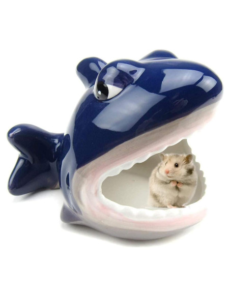 Casa de Hámster Cerámica Tiburón 13.3x10 cm Refugio Nido