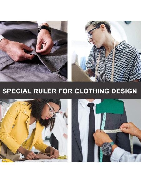 Regla de Alineación de Camisetas VICASKY 8 Piezas PVC Transparente