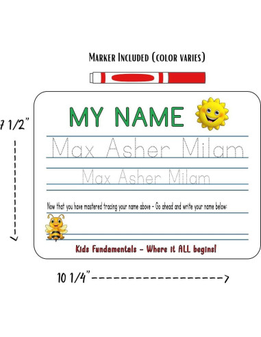 Tabla de Escritura Reutilizable para Niños - Personalizada - 19x26 cm