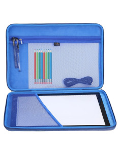 Funda Dura Portátil Aproca Azul para Tableta Luz LED A4
