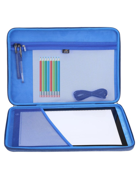 Funda Dura Portátil Aproca Azul para Tableta Luz LED A4