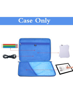 Funda Dura Portátil Aproca Azul para Tableta Luz LED A4 2