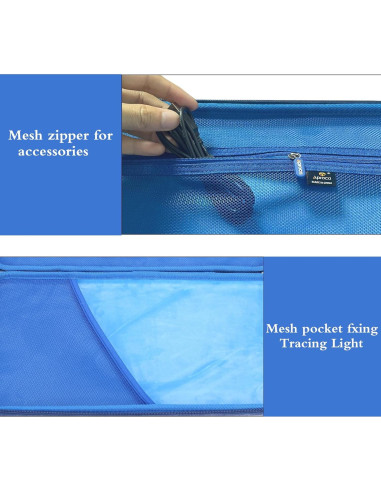 Funda Dura Portátil Aproca Azul para Tableta Luz LED A4