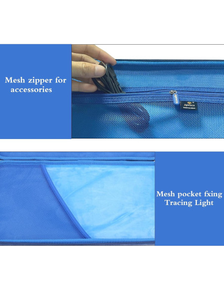 Funda Dura Portátil Aproca Azul para Tableta Luz LED A4