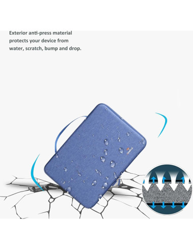 Funda Dura Portátil Aproca Azul para Tableta Luz LED A4