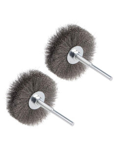 Cepillo de Rueda de Alambre uxcell 85 mm Acero Inoxidable 2 Pzas