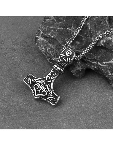 Collar Martillo Vikingo Thor Acero Inoxidable 60 cm