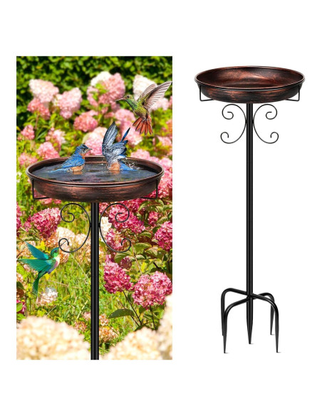 Baño para Aves de Metal Daoeny 30.5cm Bronce Antiguo