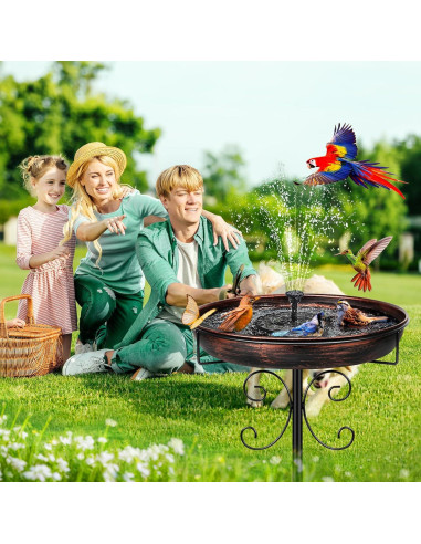 Baño para Aves de Metal Daoeny 30.5cm Bronce Antiguo