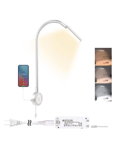 Lámpara de Lectura Montada en Pared VST con USB y Control Táctil