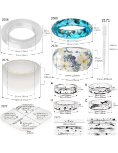 Conjunto de Moldes de Joyería FUNSHOWCASE 19 Piezas Resina 2