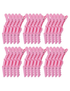 30 Clips de Pelo de Cocodrilo Rosados Kipeber Antideslizantes