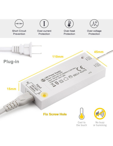 Lámpara de Lectura Montada en Pared VST con USB y Control Táctil