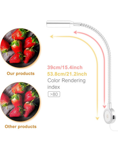 Lámpara de Lectura Montada en Pared VST con USB y Control Táctil