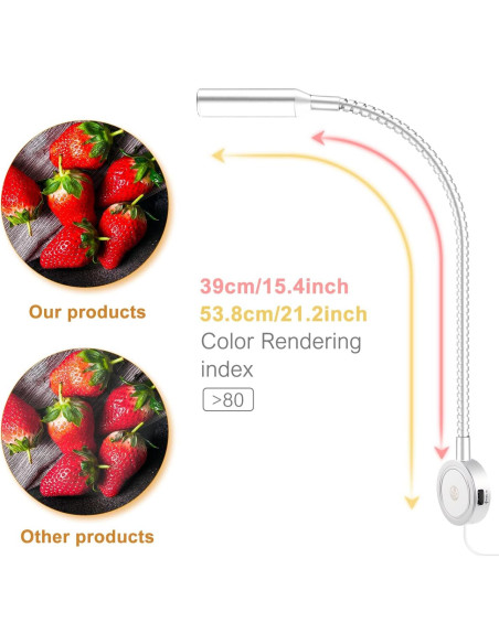 Lámpara de Lectura Montada en Pared VST con USB y Control Táctil